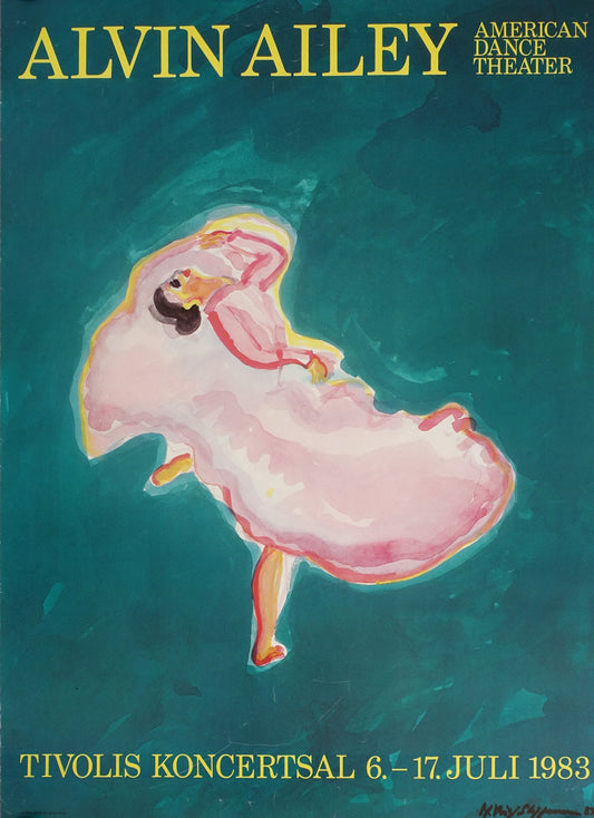 1983 Alvin Ailey's American Dance Theater in Tivoli Gardens - Original Vintage Poster