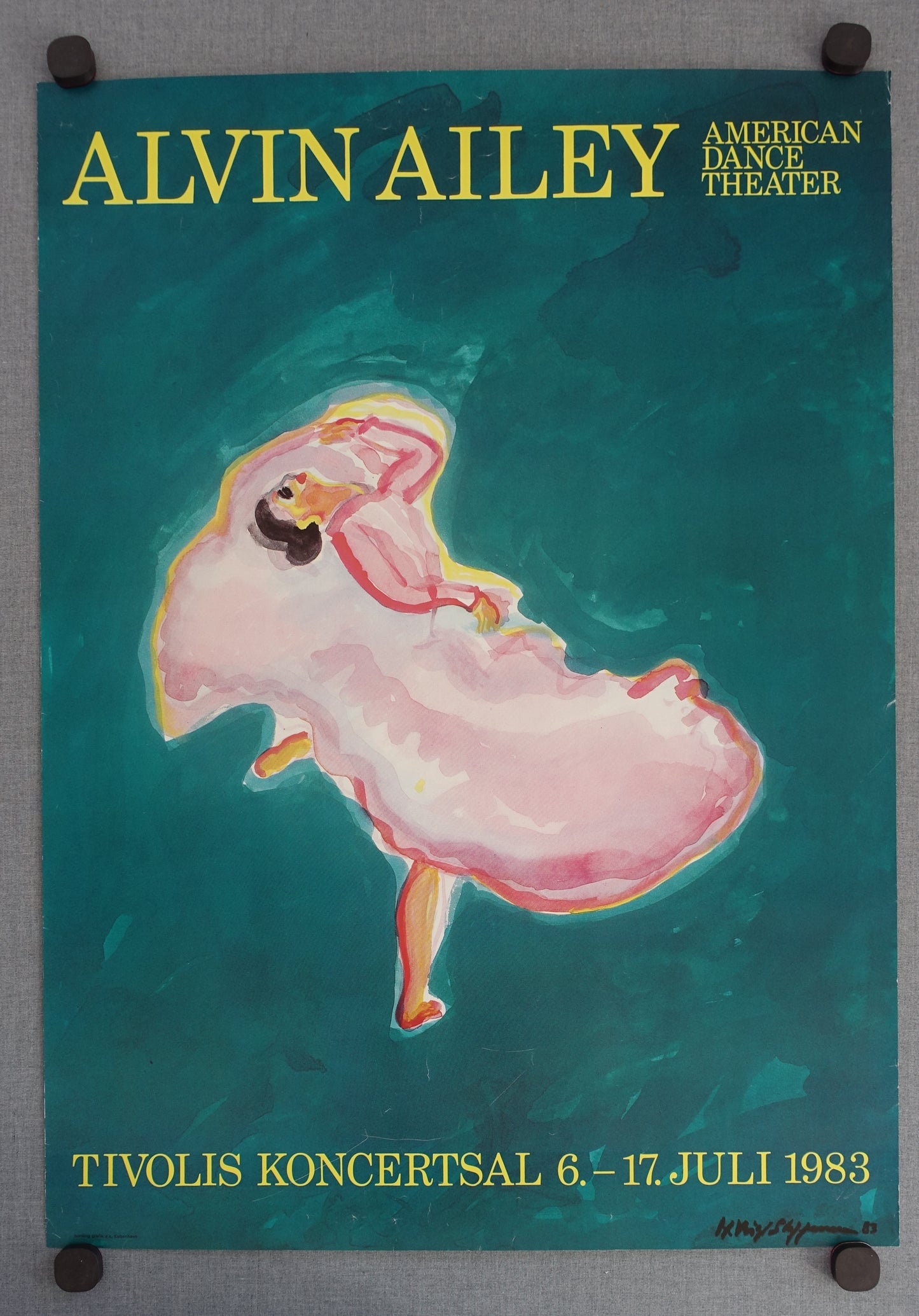 1983 Alvin Ailey's American Dance Theater in Tivoli Gardens - Original Vintage Poster
