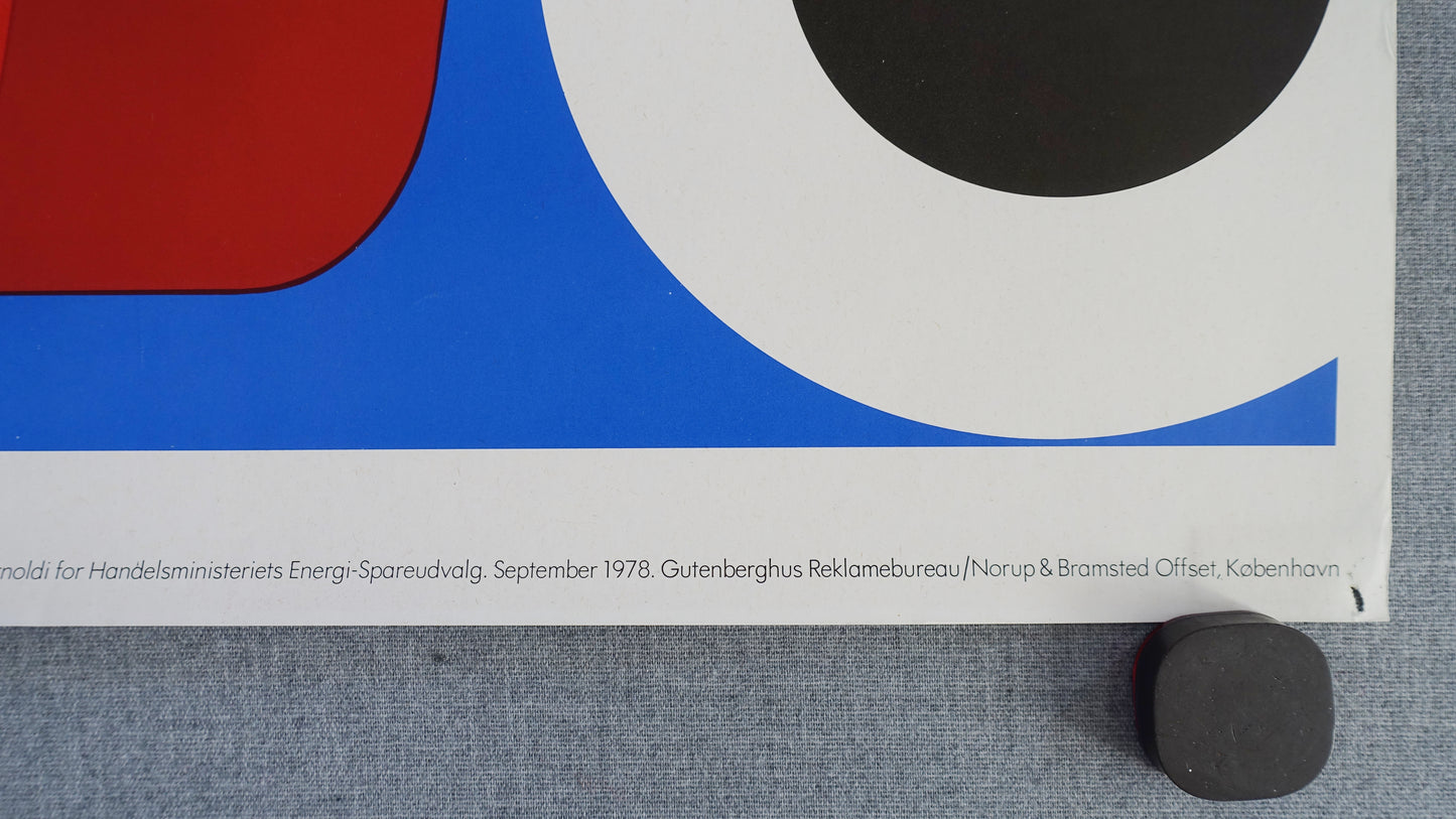 1978 Save Energy Campaign by Per Arnoldi (car) - Original Vintage Poster