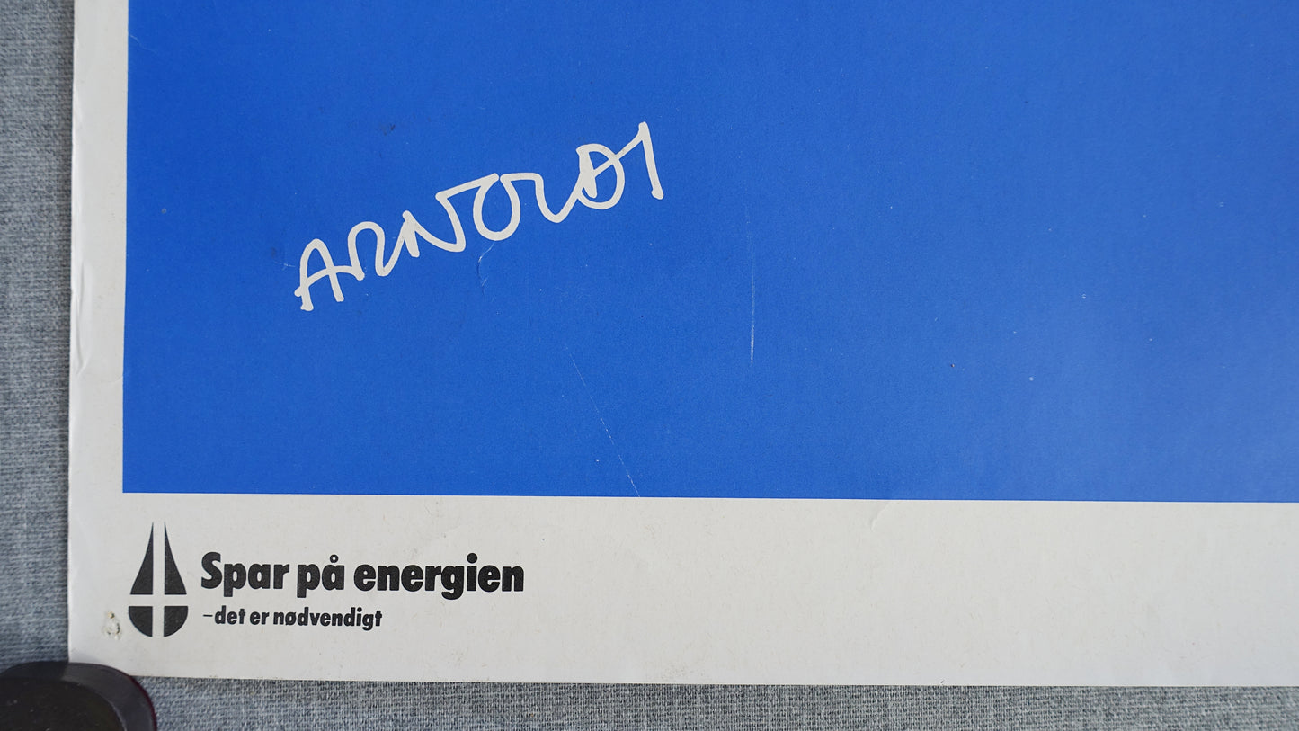 1978 Save Energy Campaign by Per Arnoldi (car) - Original Vintage Poster