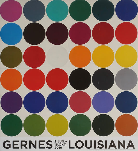 2016 Gernes Exhibition at Louisiana Museum of Modern Art- Original Vintage Poster