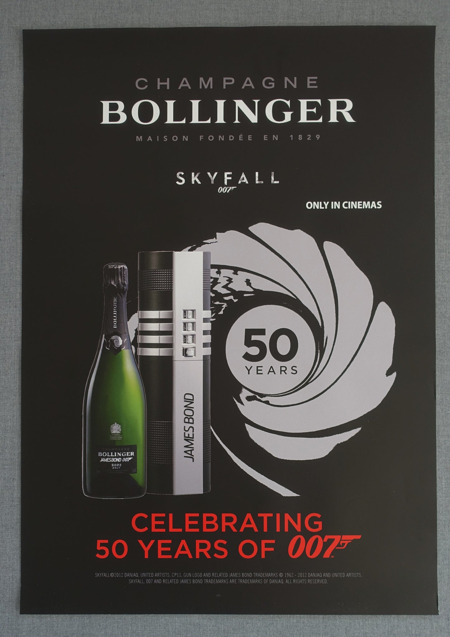 2012 Bollinger Champagne James Bond Edition Poster - Original Vintage Poster