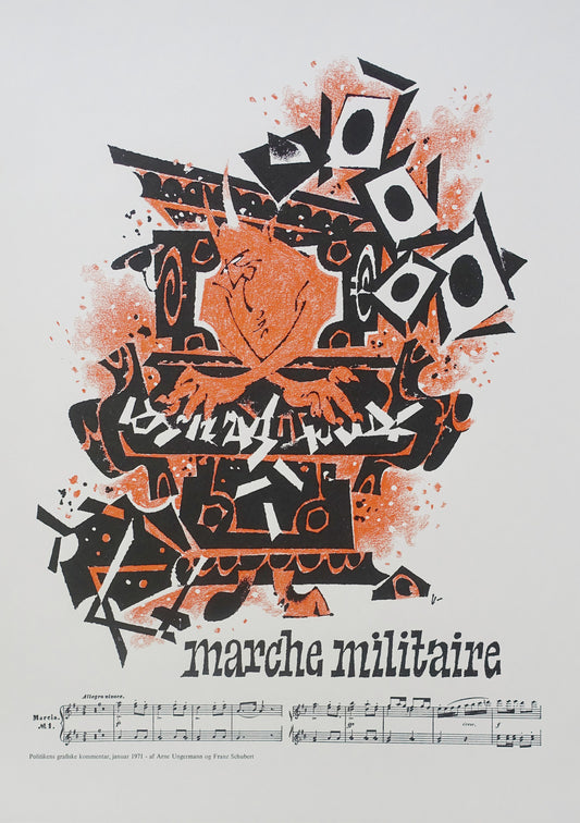 1971 Anti-war poster by Arne Ungermann - Original Vintage Poster