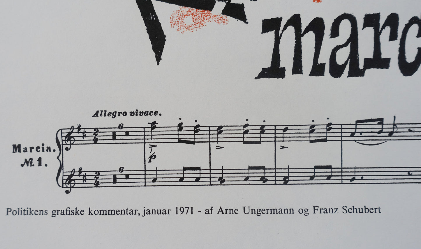 1971 Anti-war poster by Arne Ungermann - Original Vintage Poster