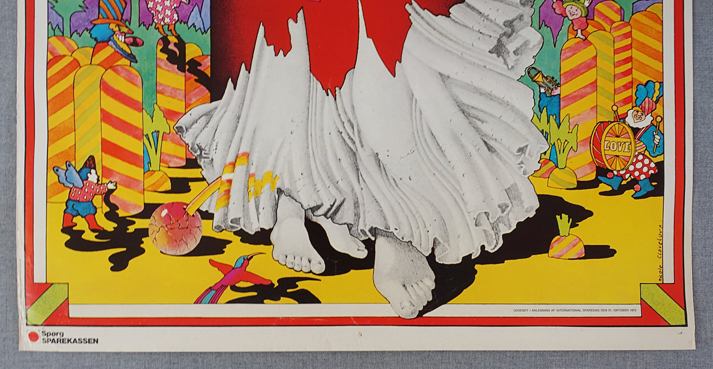 1973 Psychedelic Love Poster - Original Vintage Poster