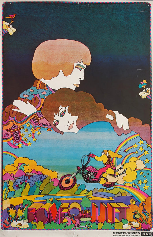 1970 Psychedelic Romeo & Juliet Love Poster - Original Vintage Poster
