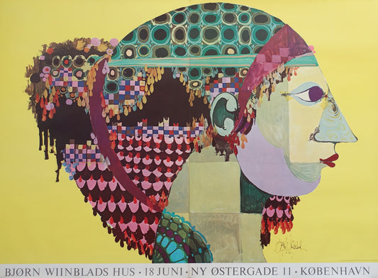 1971 Wiinblad's 1001 Nights "Portrait of Scheherazade" (Huge Poster) - Original Vintage Poster