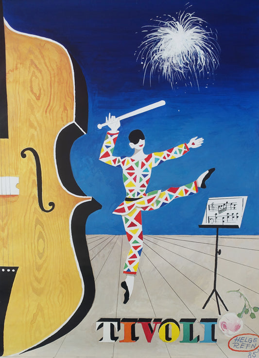 1985 Tivoli Gardens by Helge Refn - Original Vintage Poster