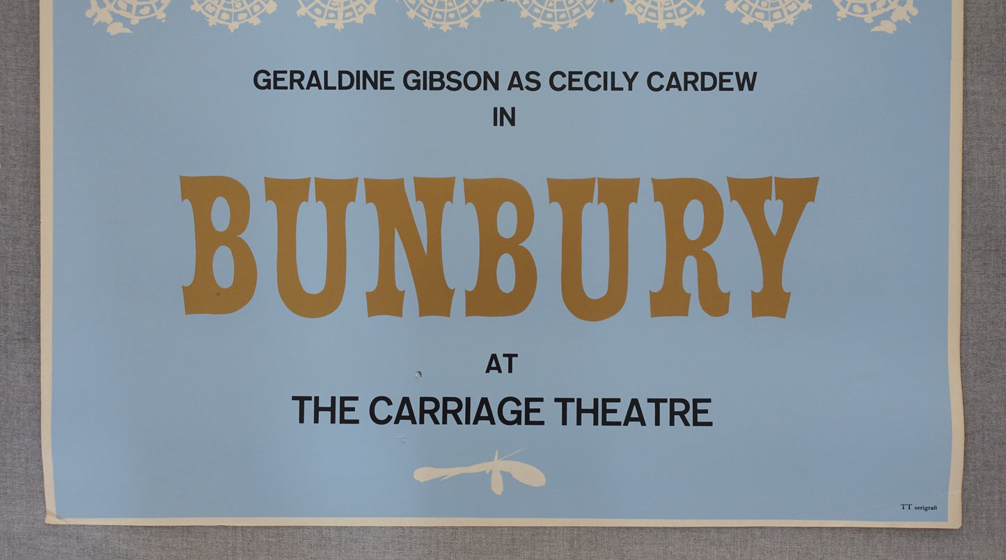 1963 Wiinblad's Bunbury at The Carriage Theater (blue version) - Original Vintage Poster