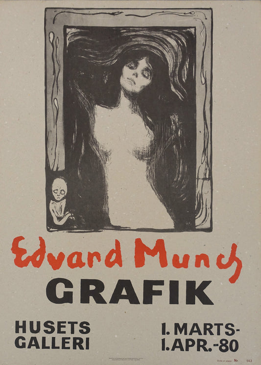 1980 Edvard Munch Madonna Exhibition Poster No 963 - Original Vintage Poster