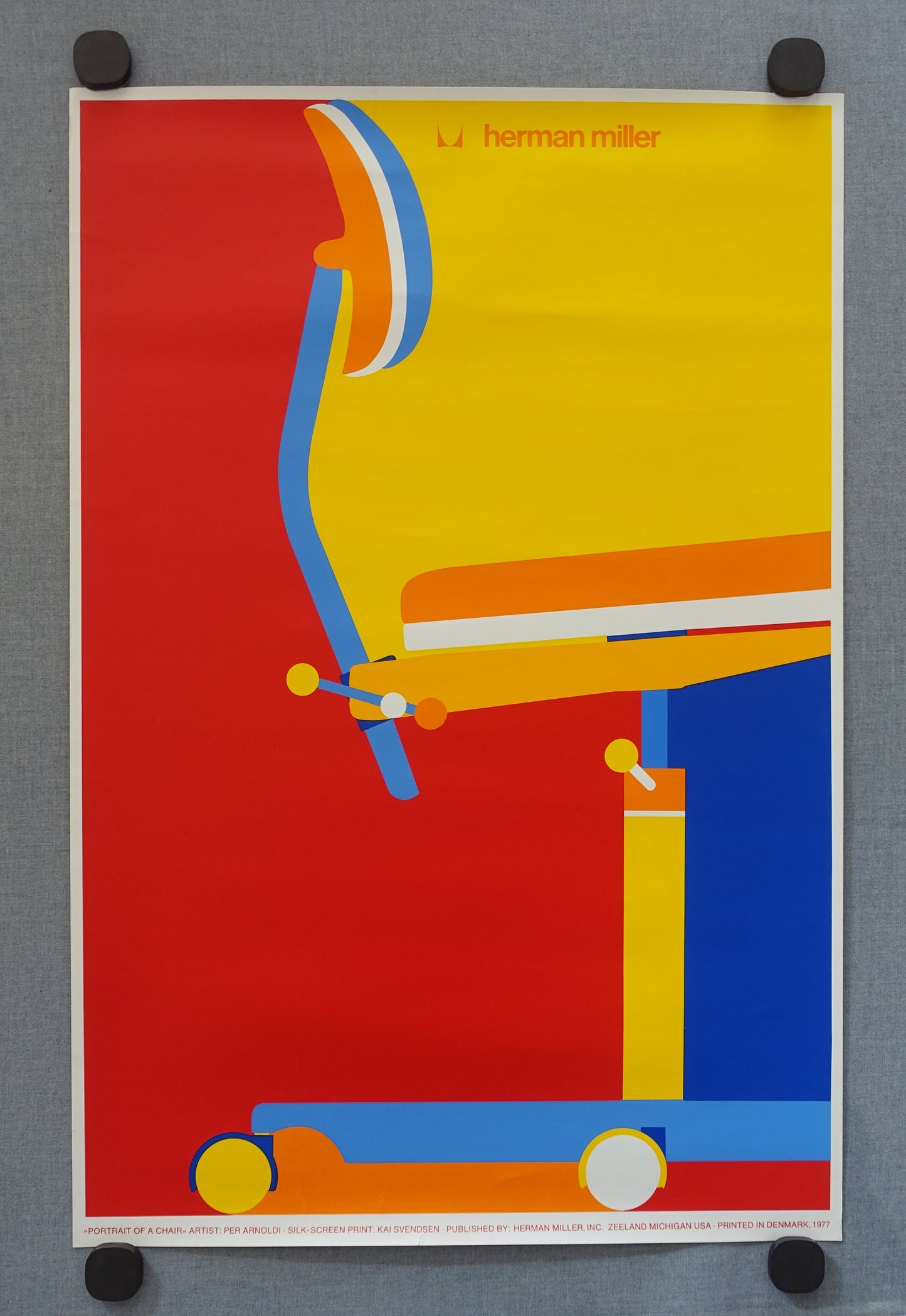 1977 Herman Miller - Kevi Office Chair by Per Arnoldi - Original Vintage Poster