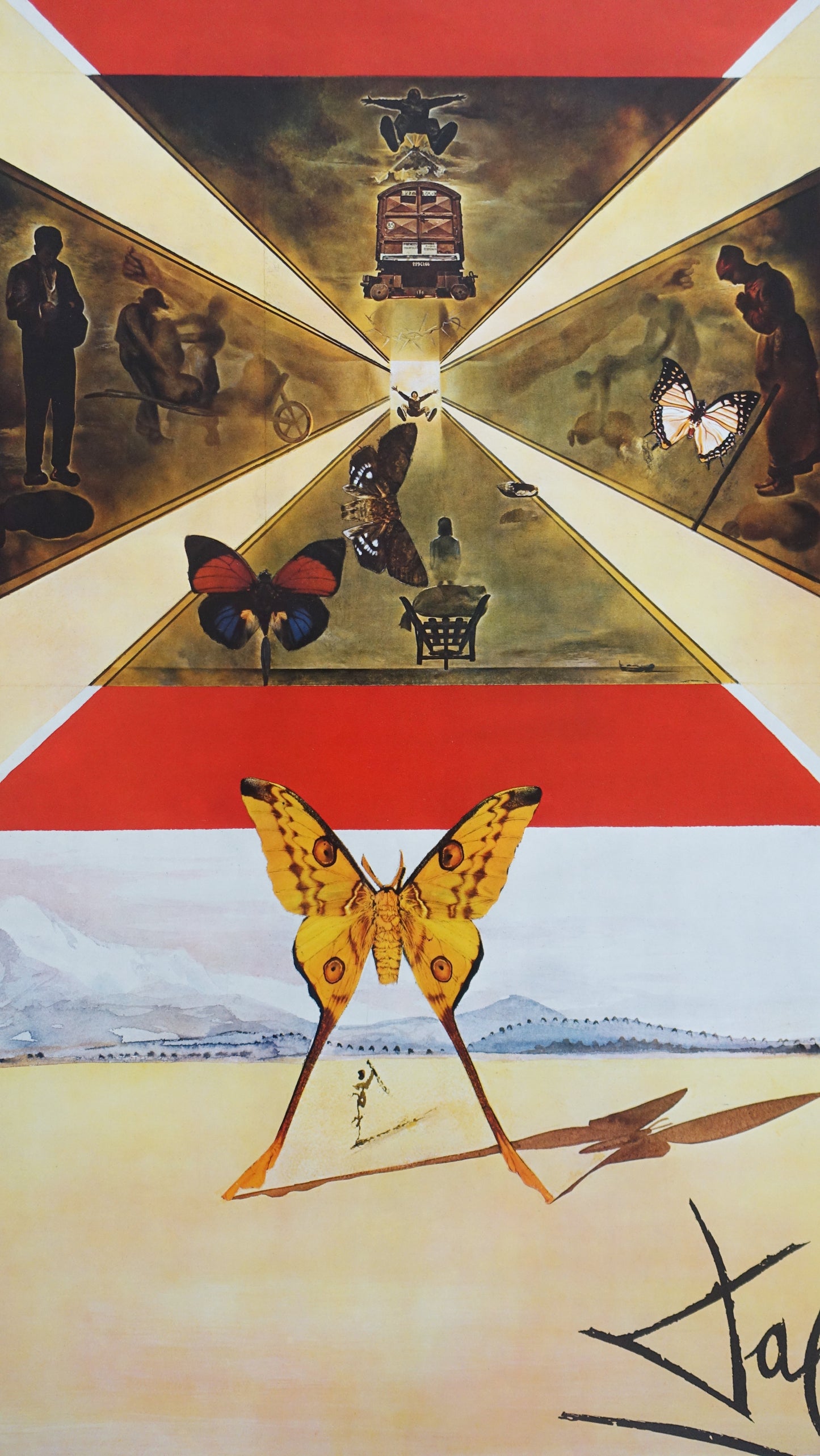 1970 Salvador Dalí - Advertisement for SNCF French National Railways (Rousillon) - Original Vintage Poster