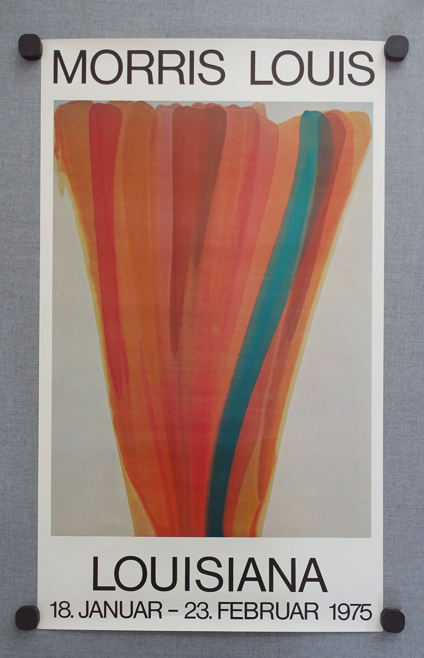 1975 Morris Louis on Louisiana Museum of Modern Art - Original Vintage Poster
