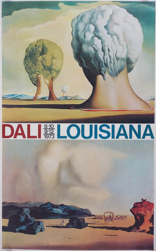 1973 Salvador Dalí - Exhibition on Louisiana Museum, Denmark - Original Vintage Poster