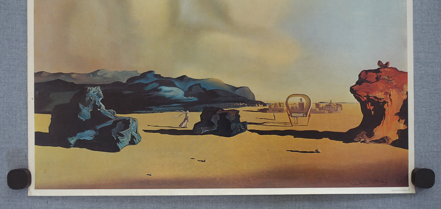 1973 Salvador Dalí - Exhibition on Louisiana Museum, Denmark - Original Vintage Poster