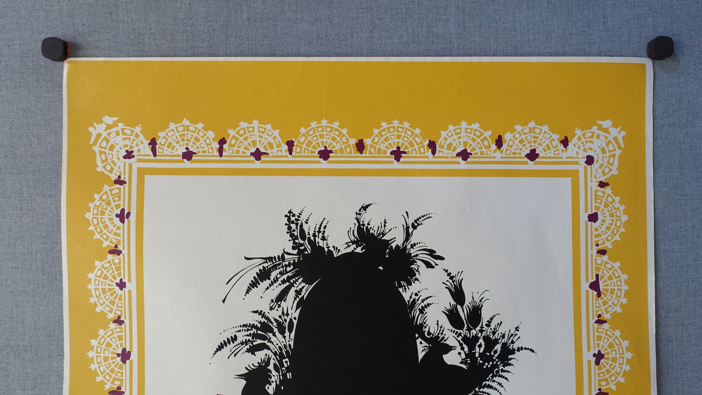 1963 Wiinblad's "Bunbury" at The Carriage Theater (yellow version) - Original Vintage Poster