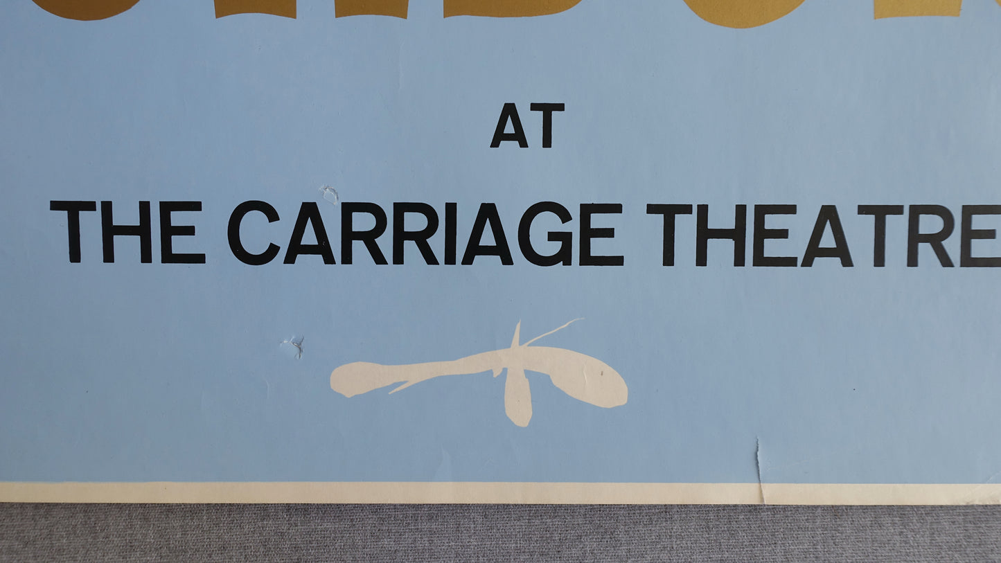 1963 Wiinblad's Bunbury at The Carriage Theater (blue version) - Original Vintage Poster