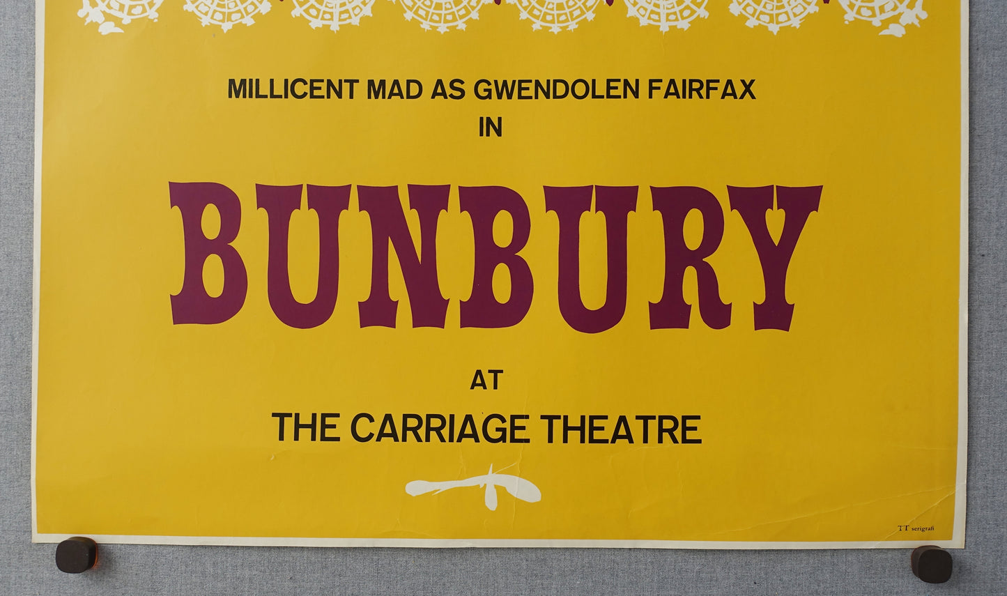 1963 Wiinblad's "Bunbury" at The Carriage Theater (yellow version) - Original Vintage Poster