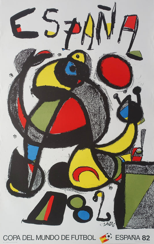 1982 World Cup Spain by Miro - Soccer/Football Championship - Original Vintage Poster