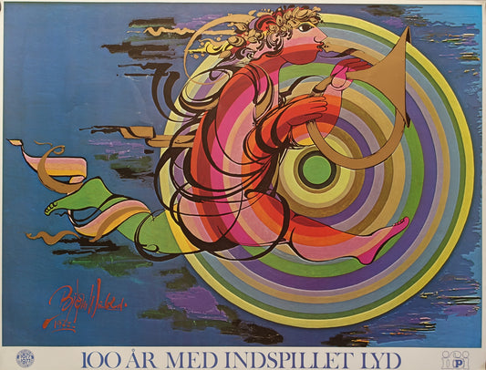 1977 Bjørn Wiinblad Music Artwork for IFOI Denmark - Original Vintage Poster