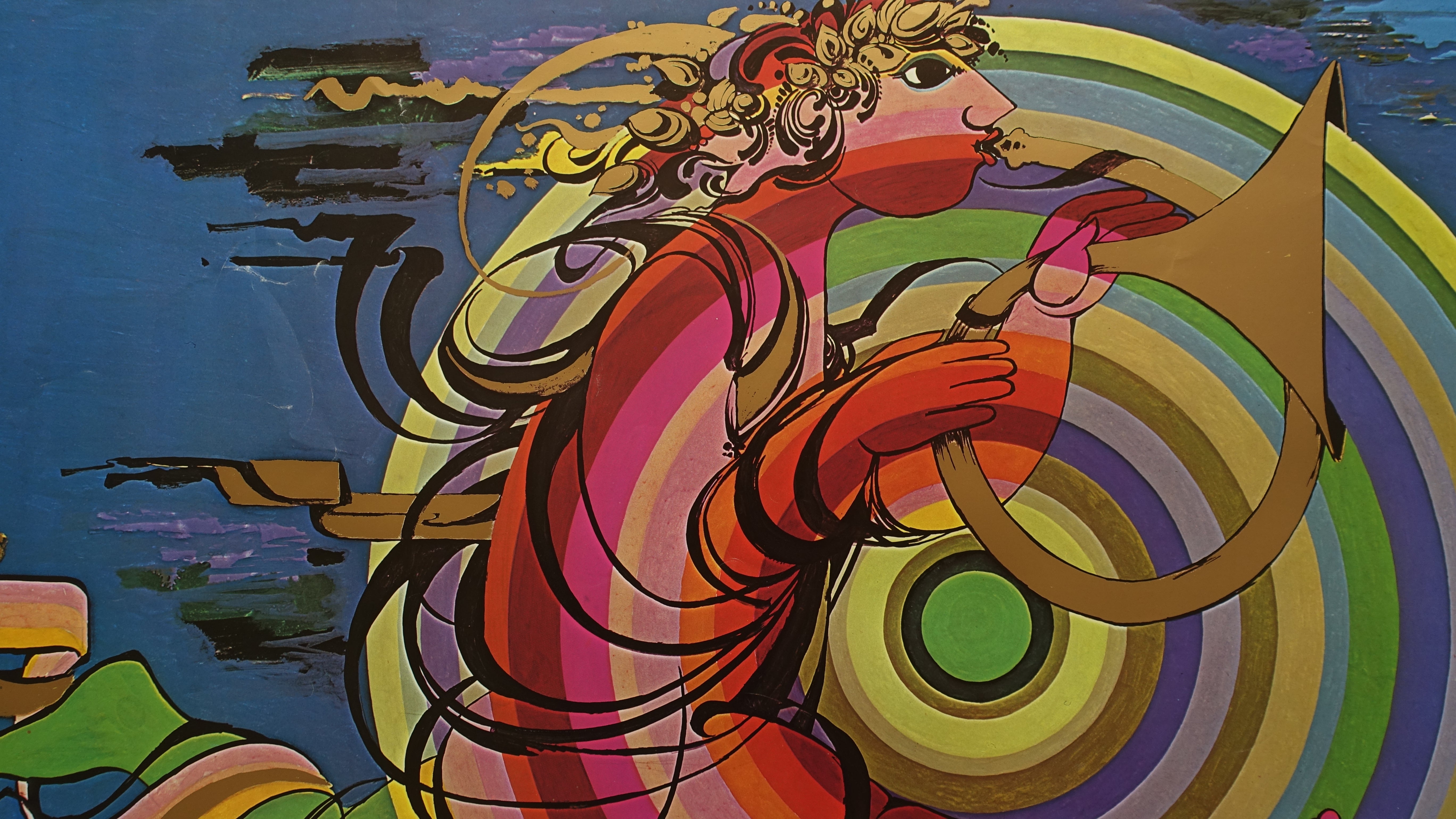 1977 Bjørn Wiinblad Music Artwork for IFOI Denmark - Original