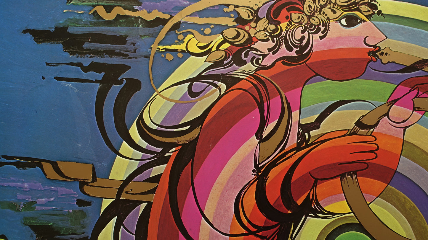 1977 Bjørn Wiinblad Music Artwork for IFOI Denmark - Original Vintage Poster
