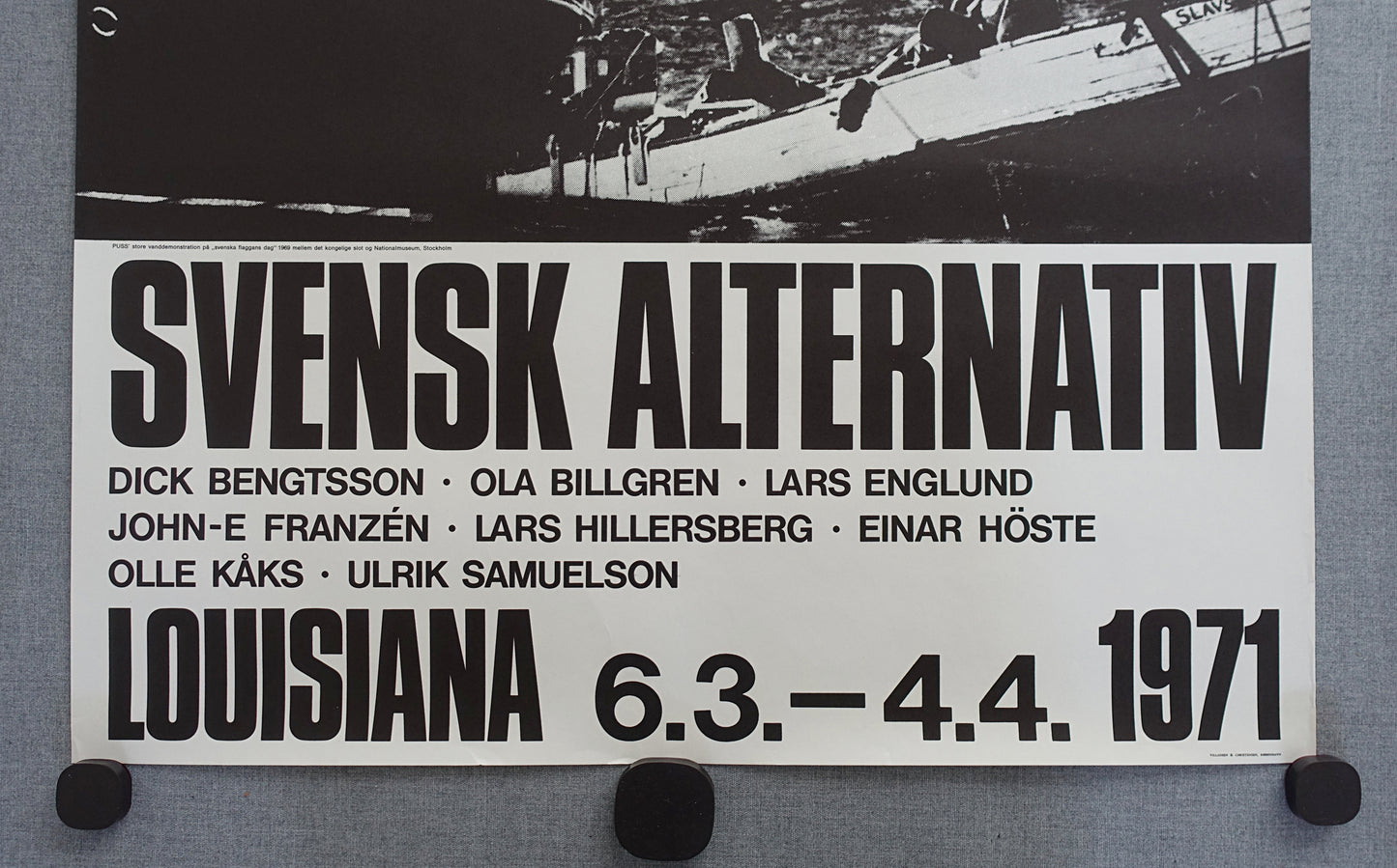 1971 Swedish Alternative Art on Louisiana Museum of Modern Art - Original Vintage Poster