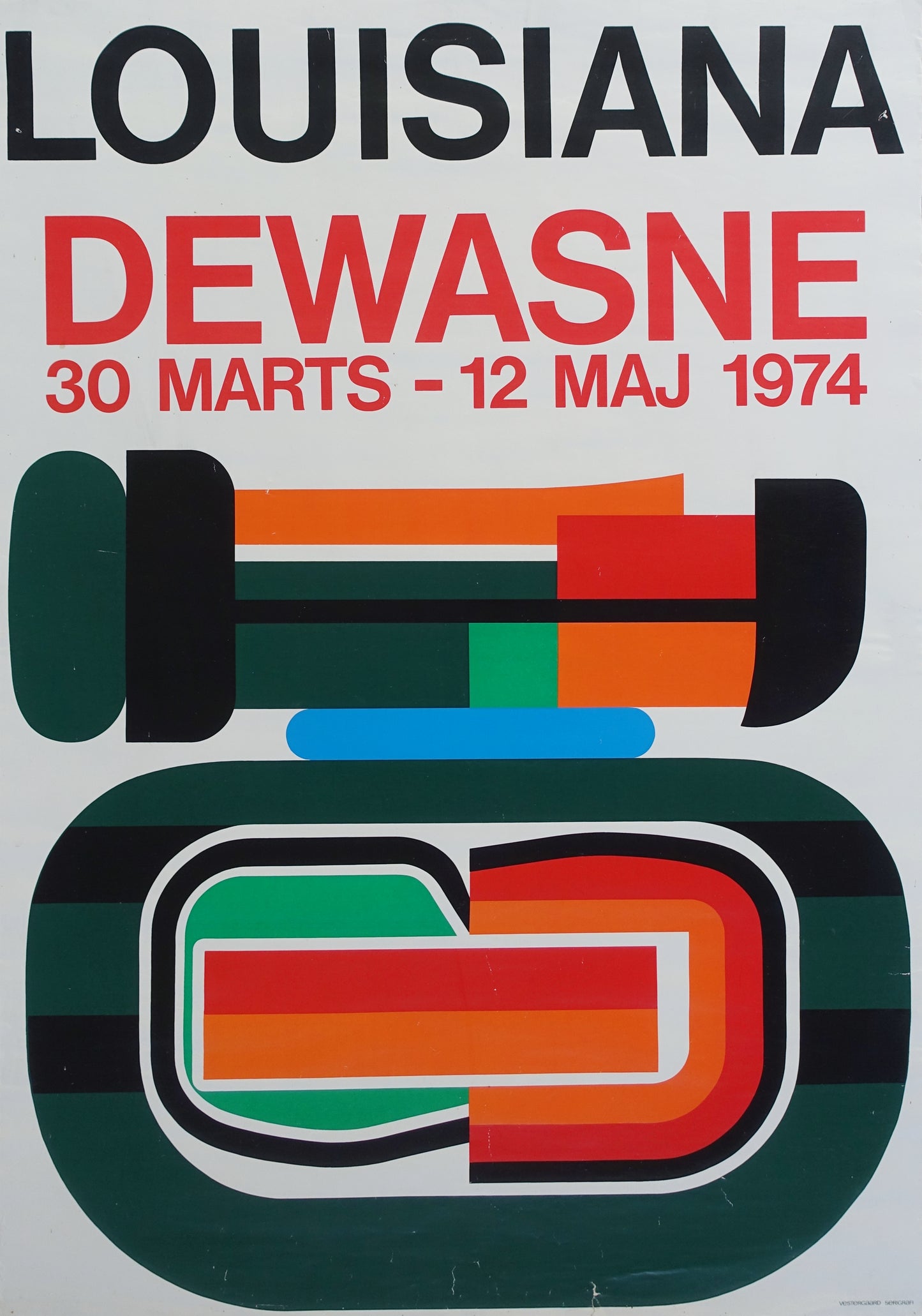 1974 Dewasne on Louisiana Museum of Modern Art - Original Vintage Poster