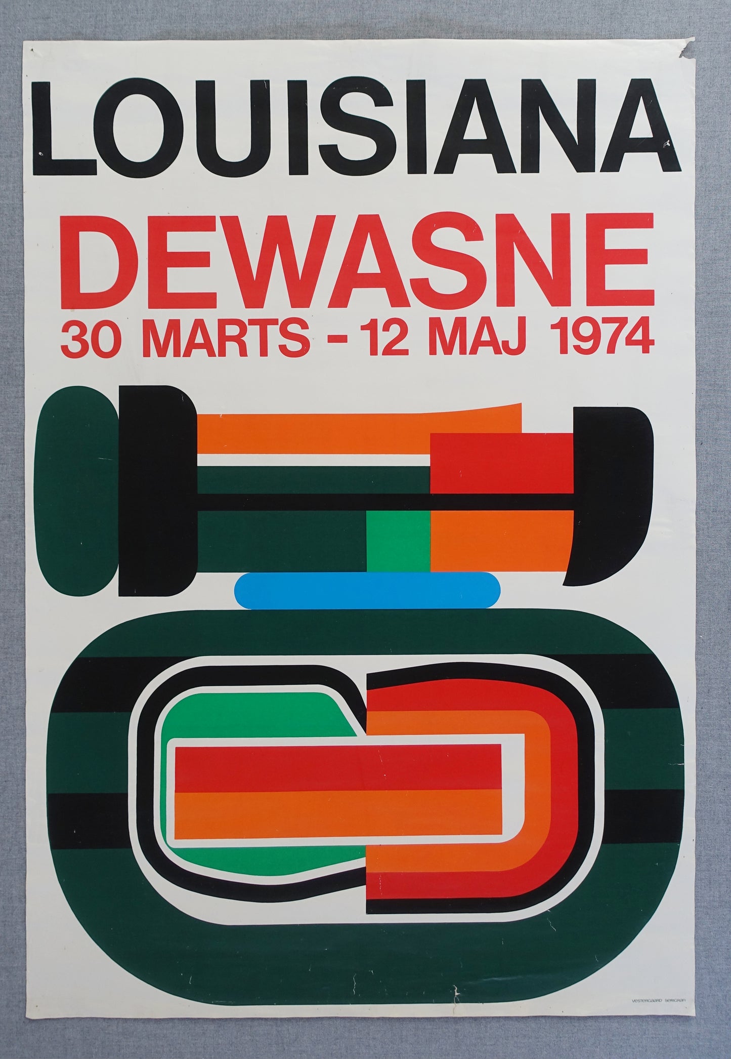 1974 Dewasne on Louisiana Museum of Modern Art - Original Vintage Poster
