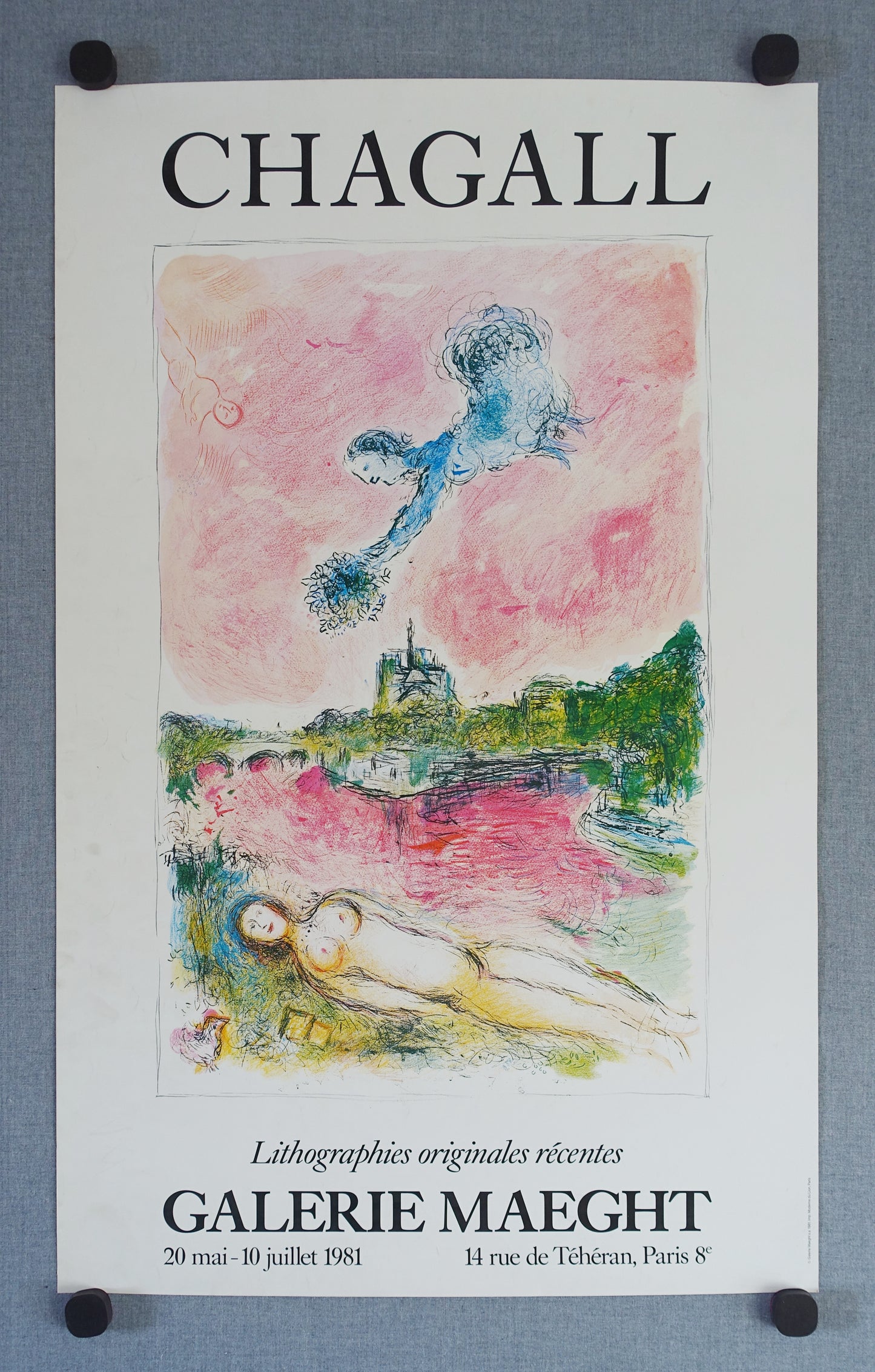 1984 Chagall Galerie Maeght Exhibition - Original Vintage Poster
