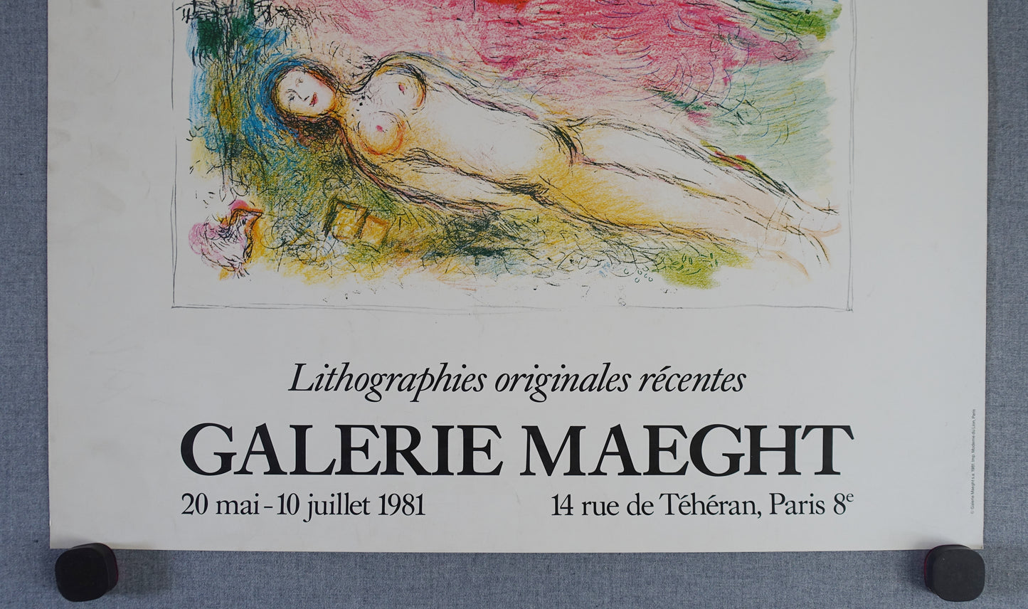 1984 Chagall Galerie Maeght Exhibition - Original Vintage Poster