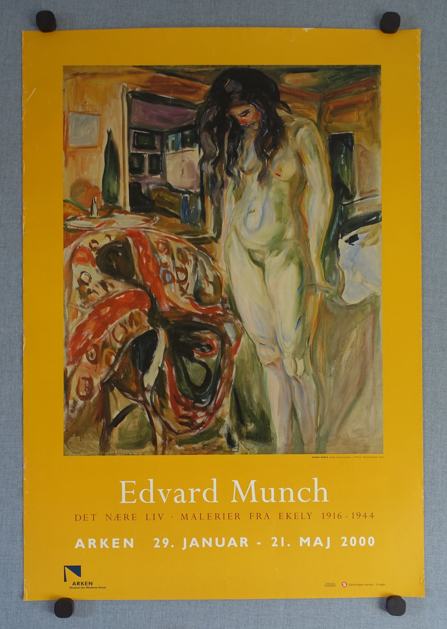 2000 Edvard Munch Exhibition Poster Arken - Original Vintage Poster