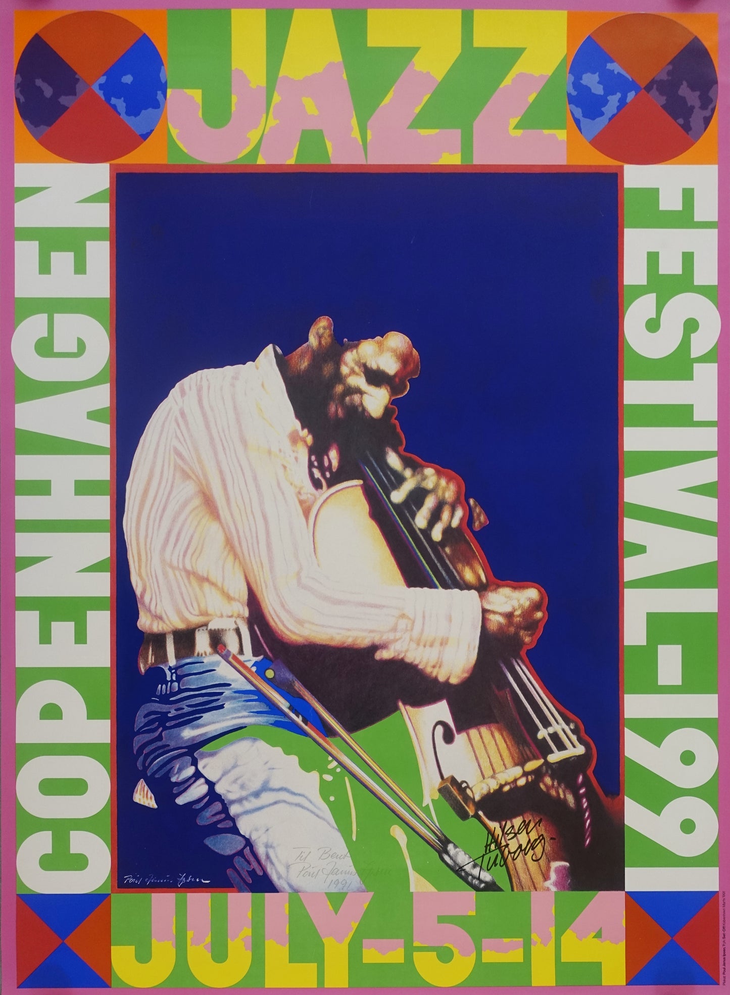 1991 Copenhagen Jazz Festival (signed) - Original Vintage Poster