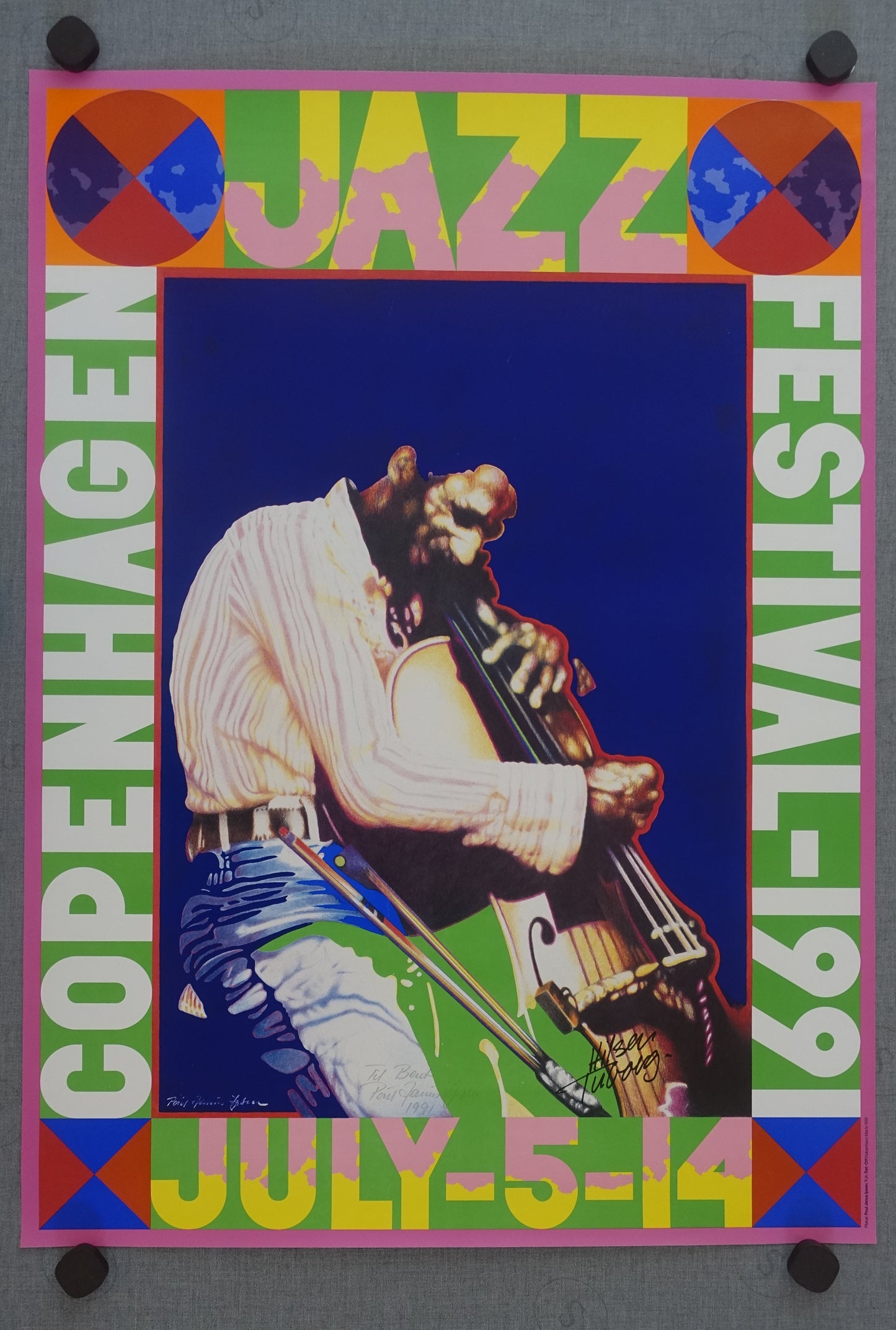1991 Copenhagen Jazz Festival (signed) - Original Vintage Poster