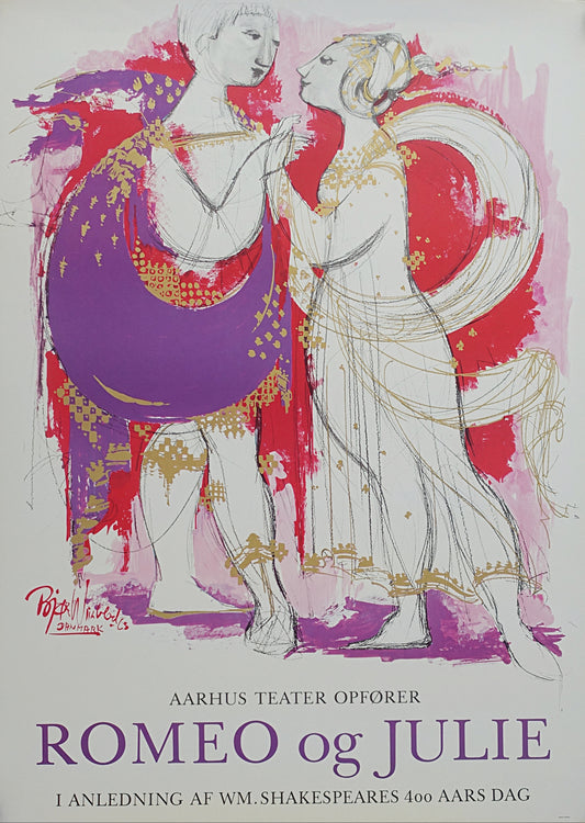1963 Romeo & Juliet by Bjørn Wiinblad II - Original Vintage Poster