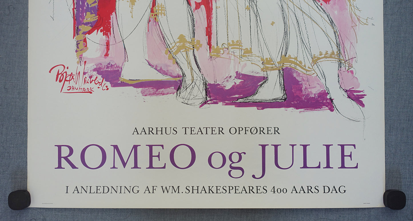 1963 Romeo & Juliet by Bjørn Wiinblad II - Original Vintage Poster