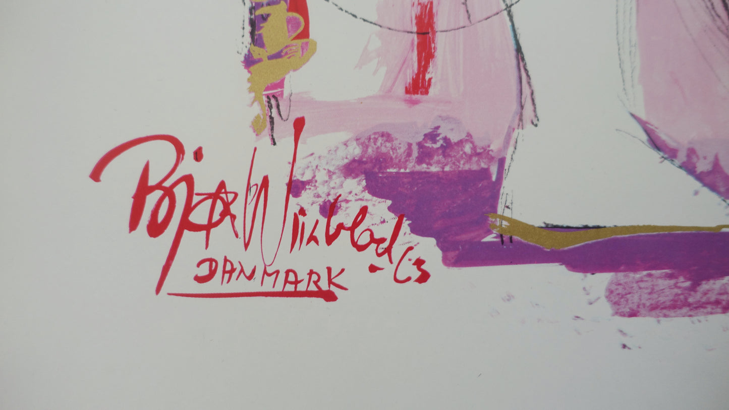 1963 Romeo & Juliet by Bjørn Wiinblad II - Original Vintage Poster