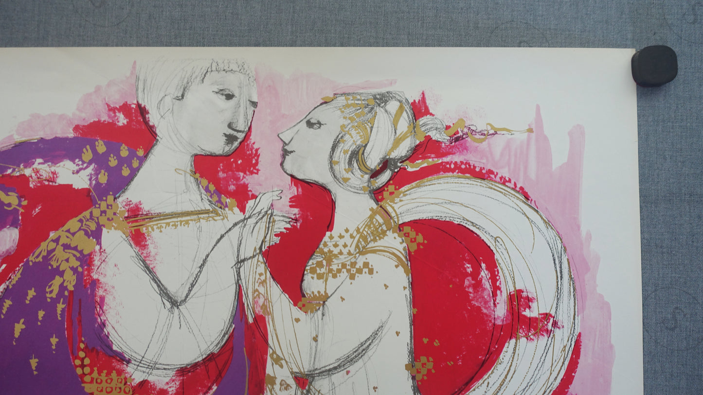 1963 Romeo & Juliet by Bjørn Wiinblad II - Original Vintage Poster