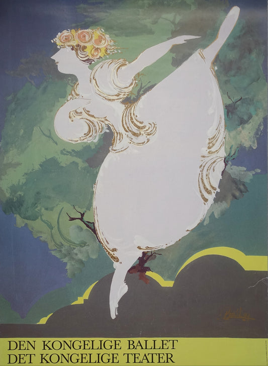 1987 Wiinblad Danish Royal Ballet Festival - Original Vintage Poster
