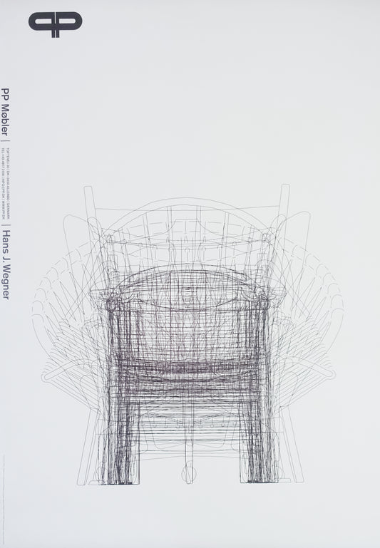 2008 Wegner Chair Drawings (White Edition) - Original Vintage Poster