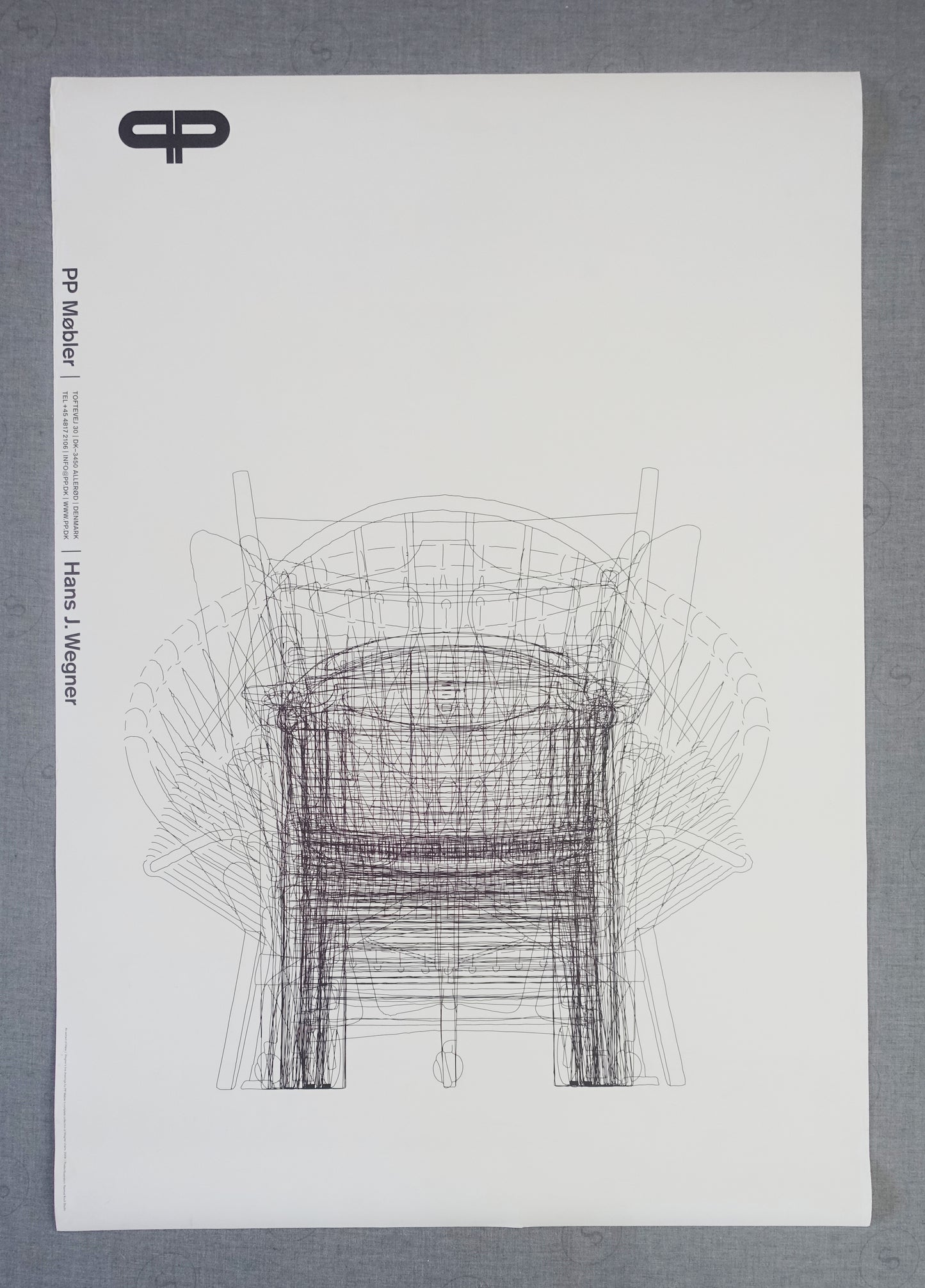 2008 Wegner Chair Drawings (White Edition) - Original Vintage Poster