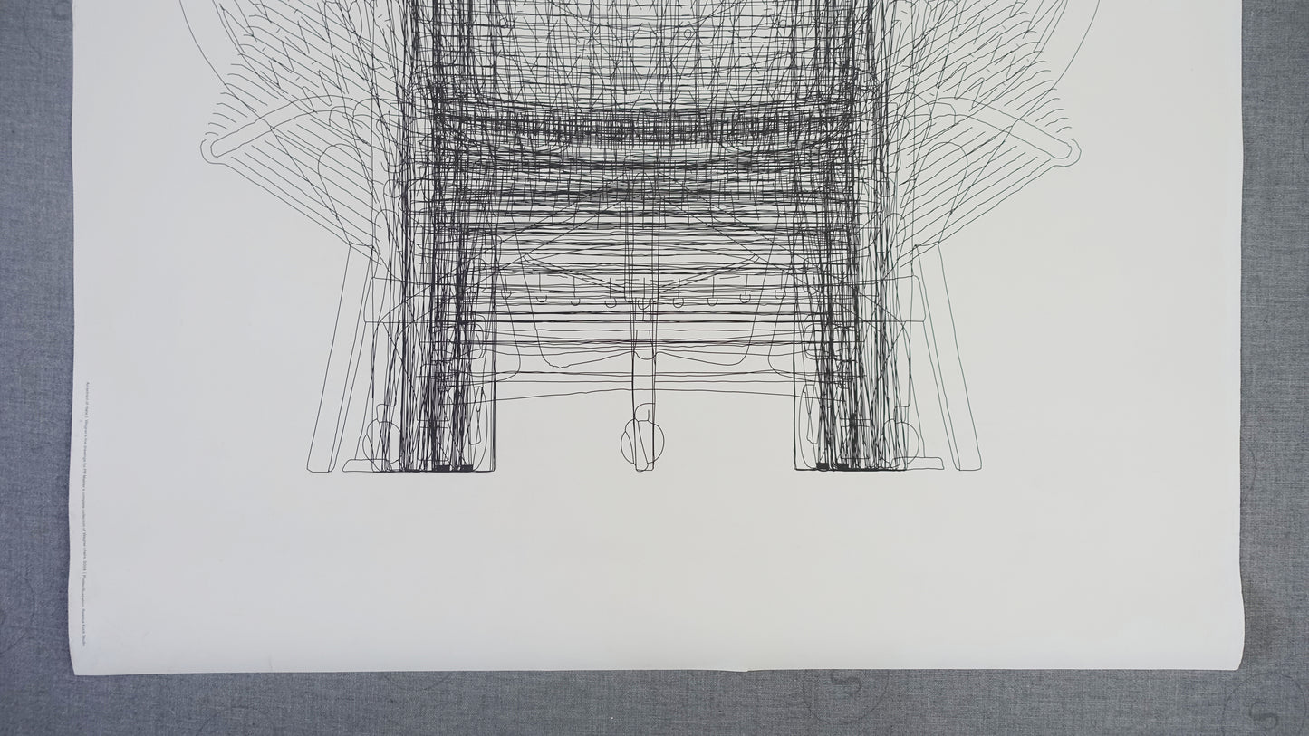 2008 Wegner Chair Drawings (White Edition) - Original Vintage Poster