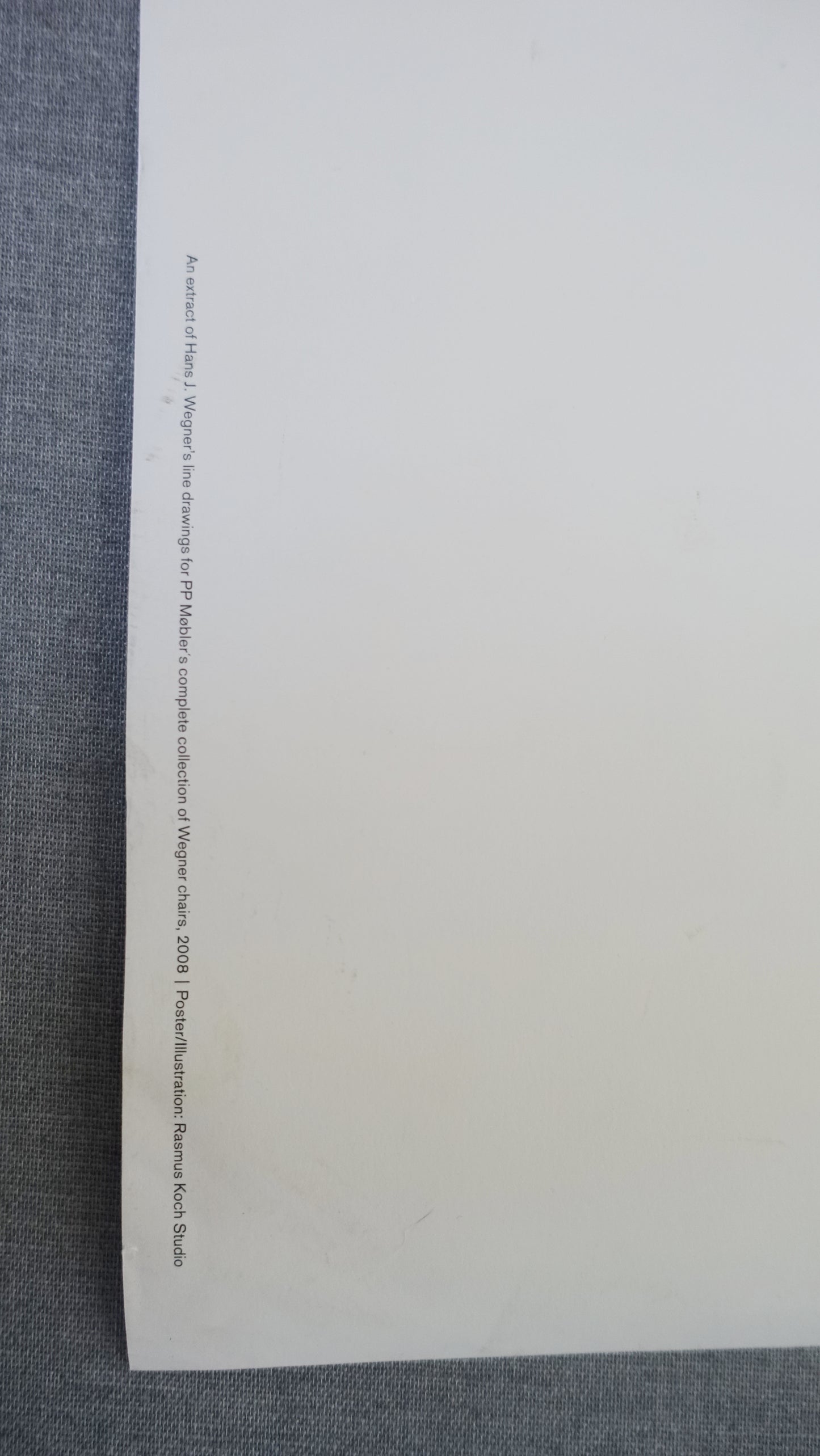 2008 Wegner Chair Drawings (White Edition) - Original Vintage Poster