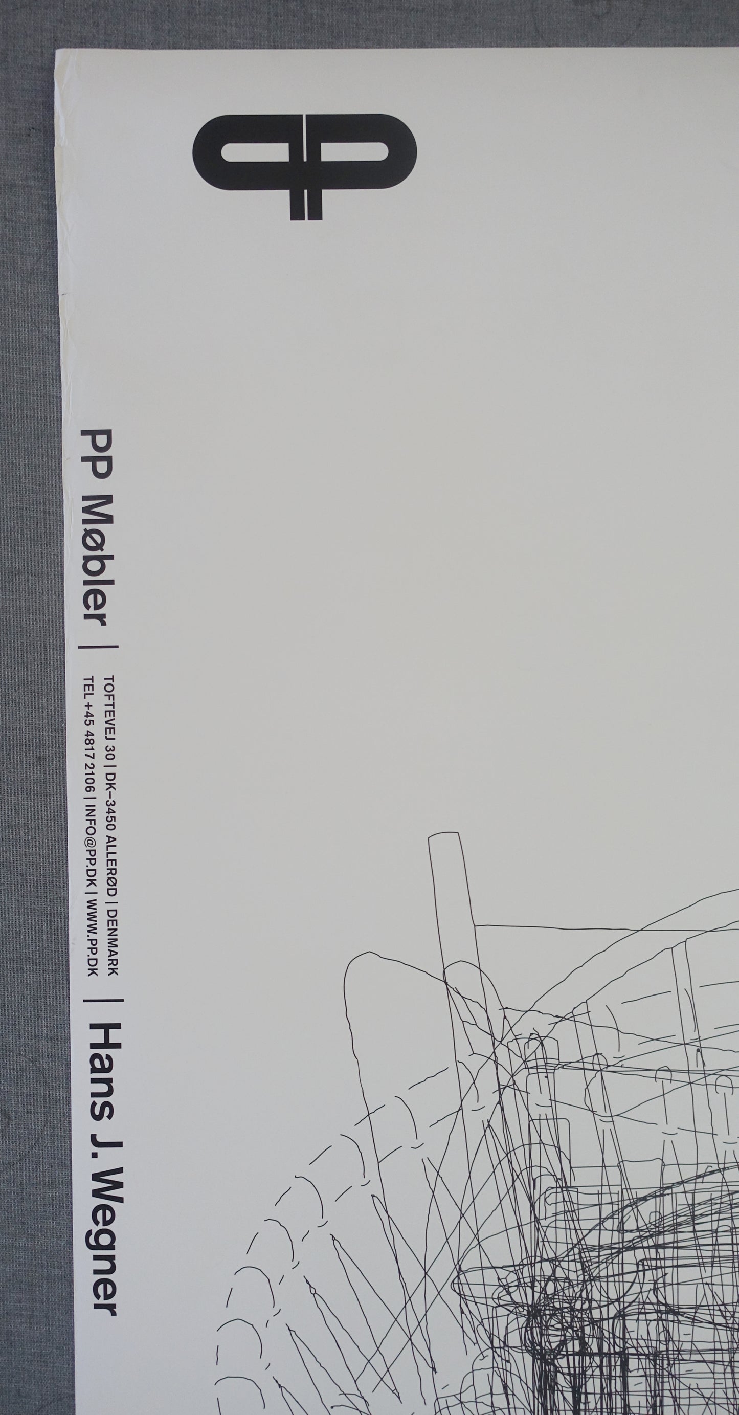 2008 Wegner Chair Drawings (White Edition) - Original Vintage Poster