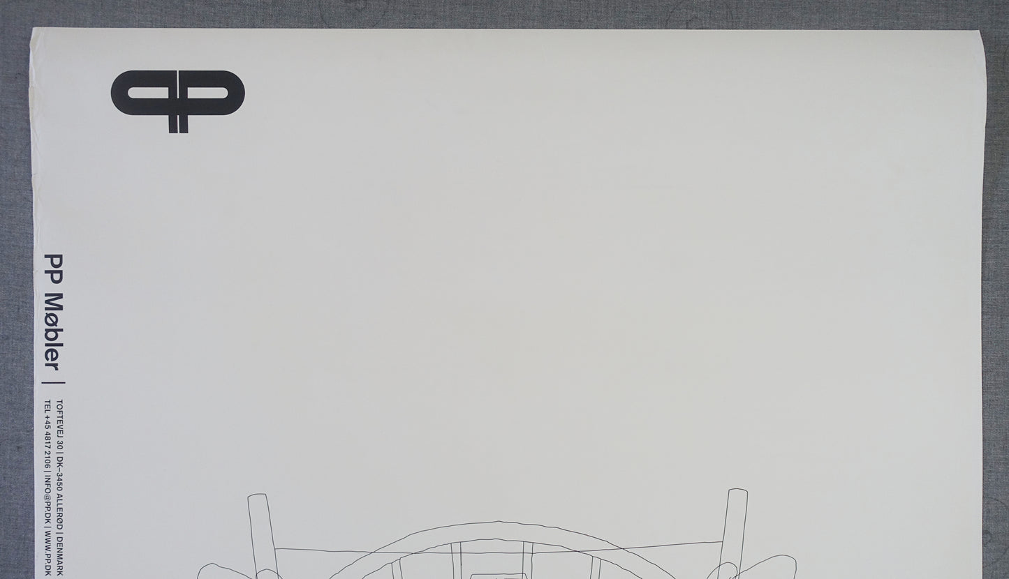 2008 Wegner Chair Drawings (White Edition) - Original Vintage Poster