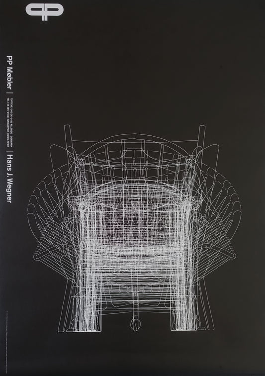 2008 Wegner Chair Drawings (Black Edition) - Original Vintage Poster