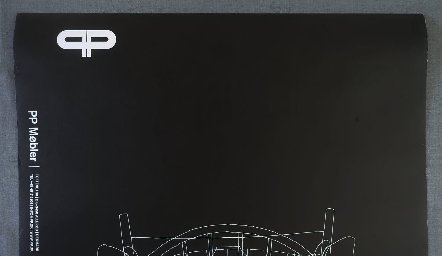 2008 Wegner Chair Drawings (Black Edition) - Original Vintage Poster