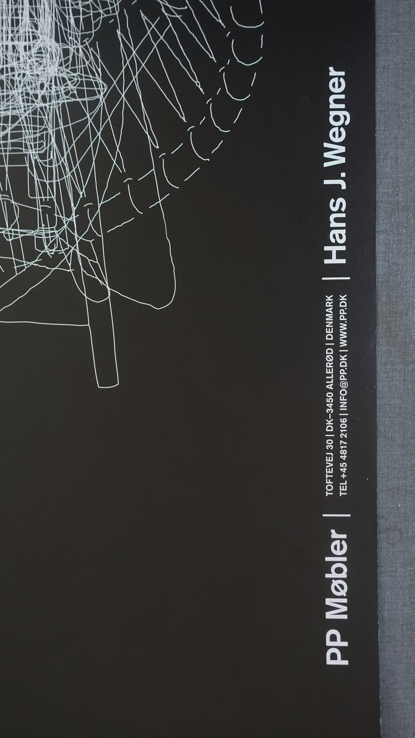 2008 Wegner Chair Drawings (Black Edition) - Original Vintage Poster