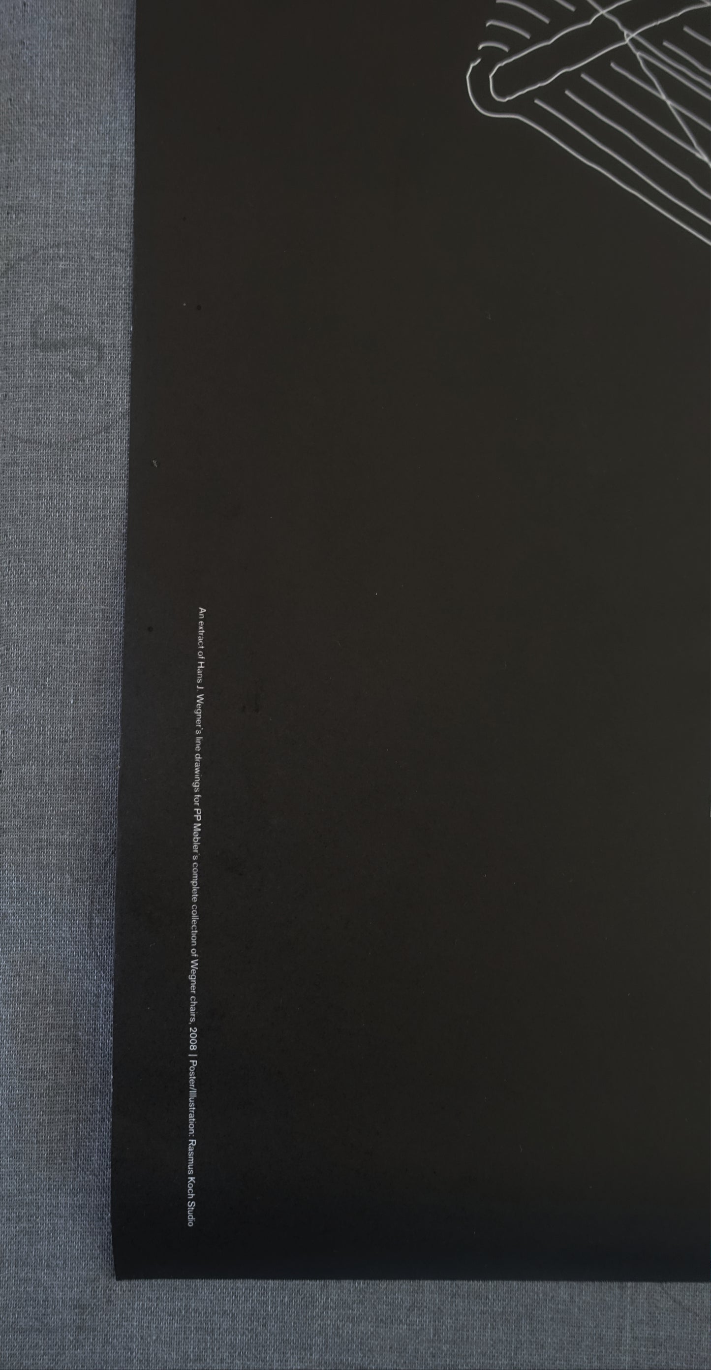 2008 Wegner Chair Drawings (Black Edition) - Original Vintage Poster
