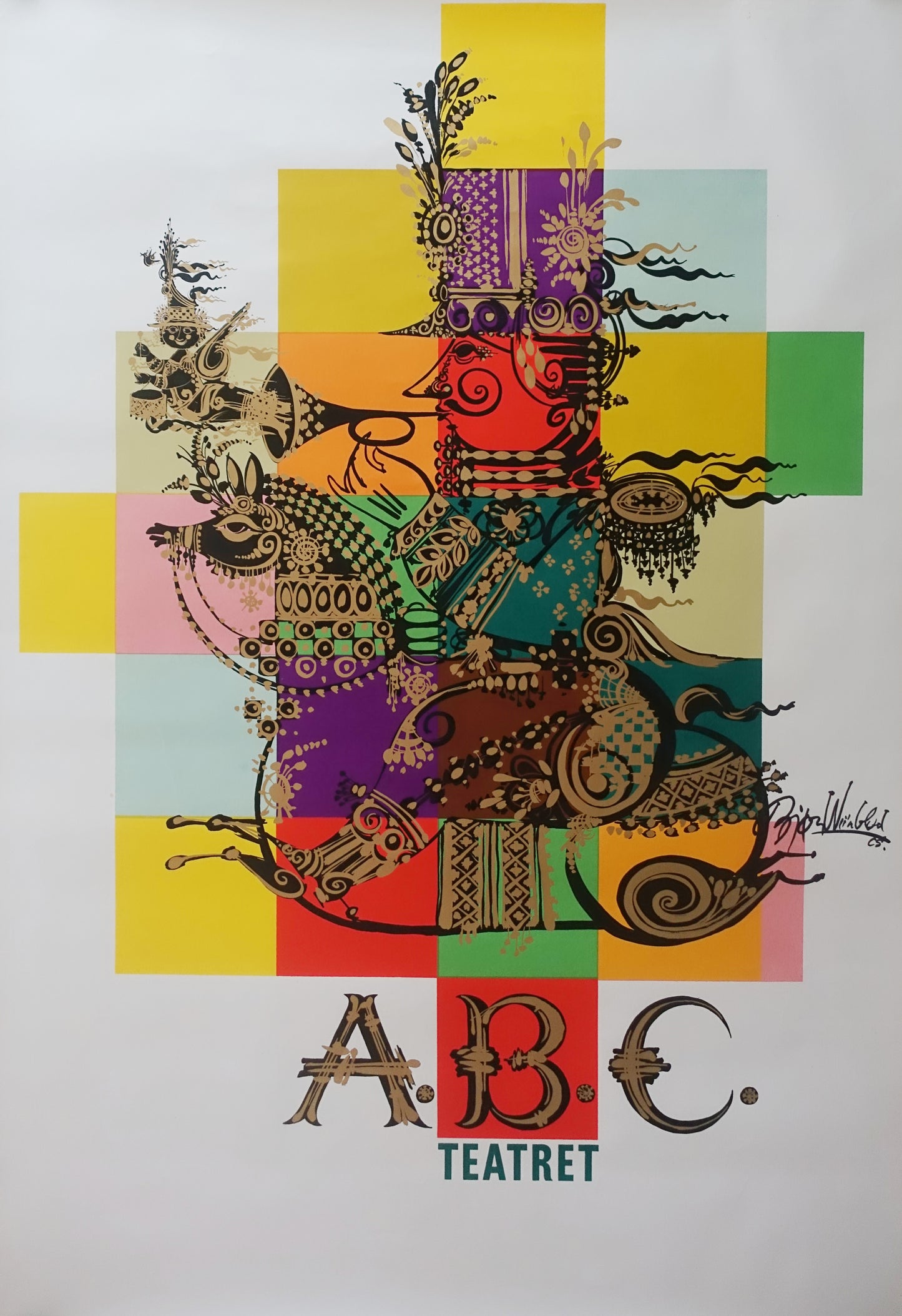 1965 Wiinblad ABC Theatre - Original Vintage Poster